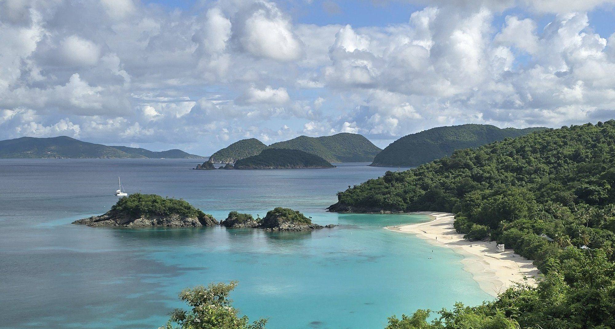 North Shore overlook of Trunk Bay and the cays, St. John